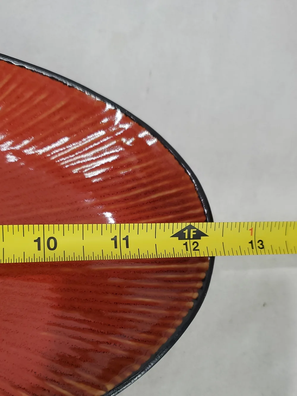 Set of 2 Pier 1 Imports Ventana Platters Stoneware Starburst RustRed Hand Paint